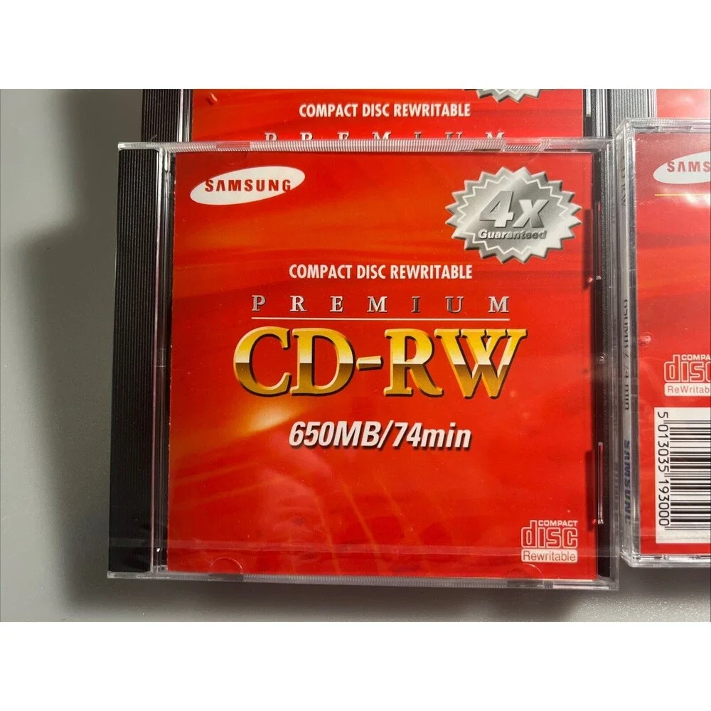 NEW - Lot of 6 SAMSUNG Compact Disc Rewritable CD-RW 650MB/74Min